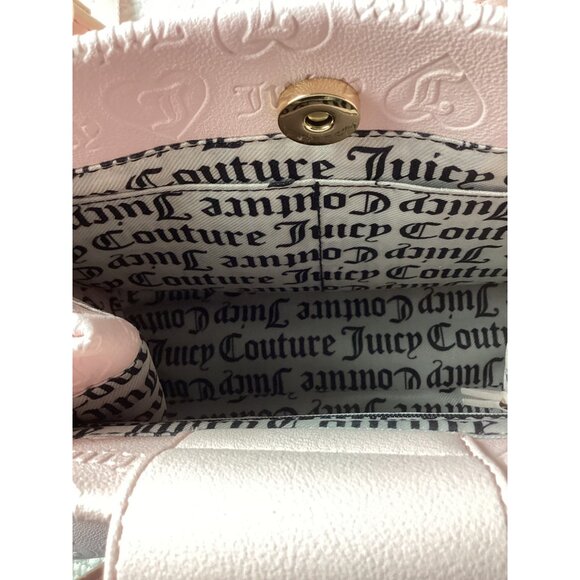 Juicy Couture Powder Blush Upgrade U Mini Tote Bag *Embossed Logo*Pink*Strap*NWT - Picture 8 of 10